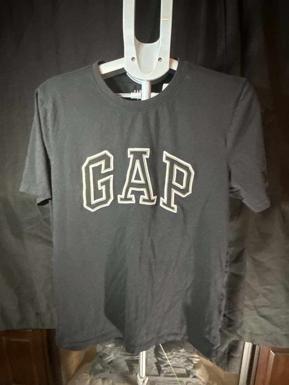 Gap Logo Embroidered T-Shirt Black Size XL